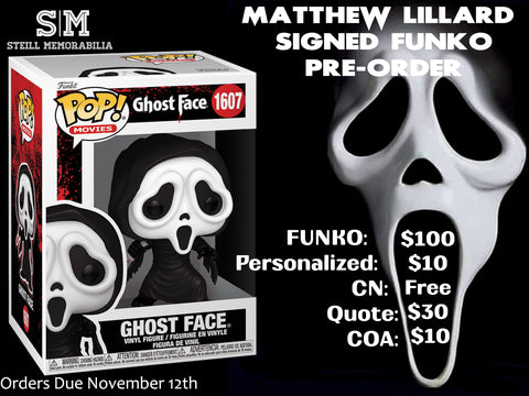 Matthew Lillard Funko Pre-Order Advertisement