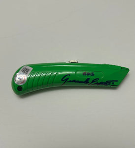 Giancarlo Esposito signed green box cutter with Beckett COA