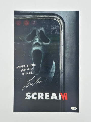 Liana Liberato Signed And Quoted "There's The Fucking Killer" 11x17 "Scream VI" Poster (JSA Witnessed)
