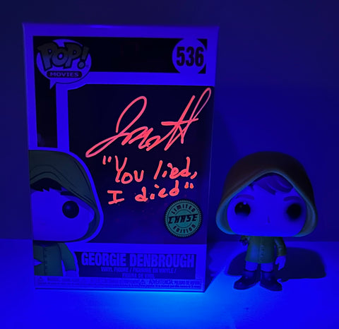 Jackson Robert Scott Signed "Georgie" Chase Funko Inscribed "You Lied, I Died" (Beckett COA)