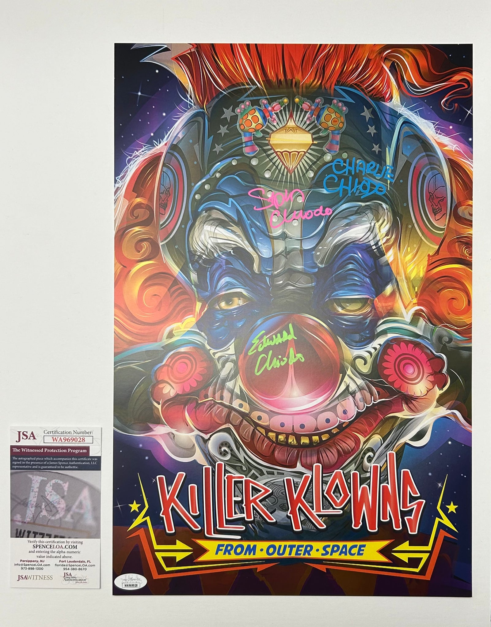 Chiodo Bros Signed Killer Klowns From Outer Space Poster