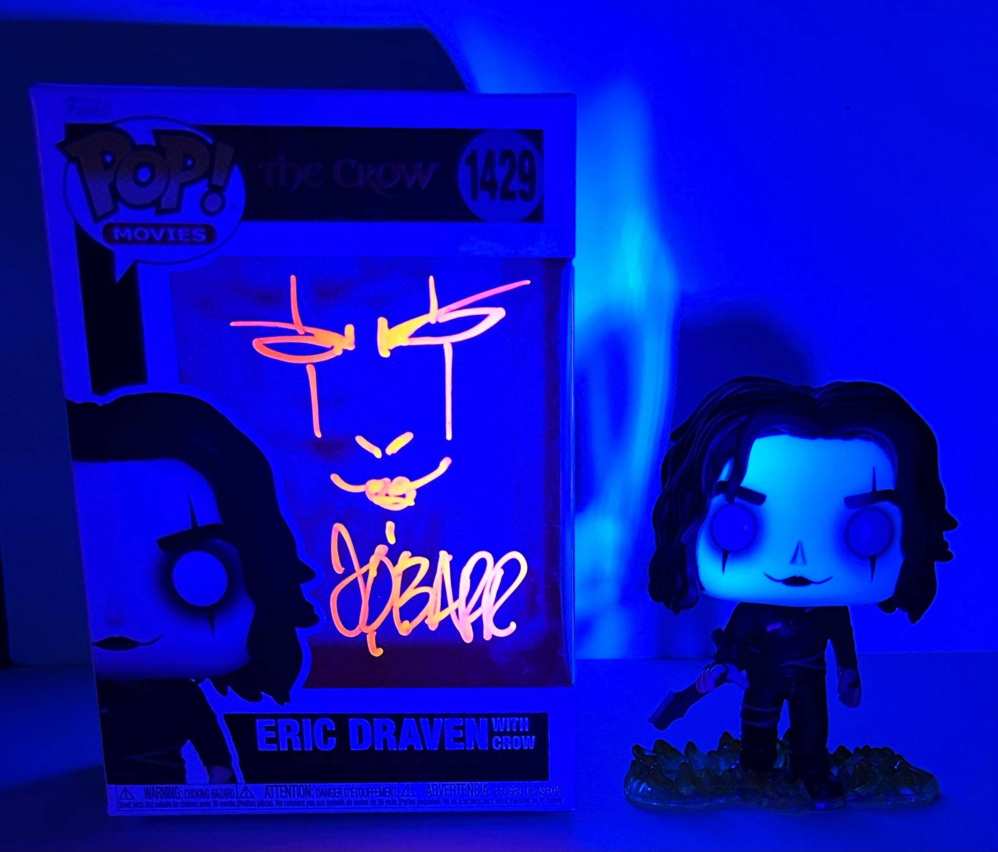 James O'Barr Signed Funko in Blacklight