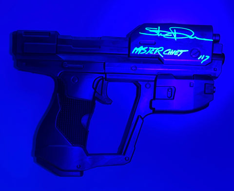 Product under blacklight