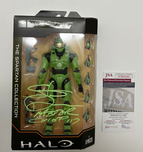 Steve Downes Signed Halo Master Chief Figure Inscribed "Master Chief 117" (JSA Witnessed COA)